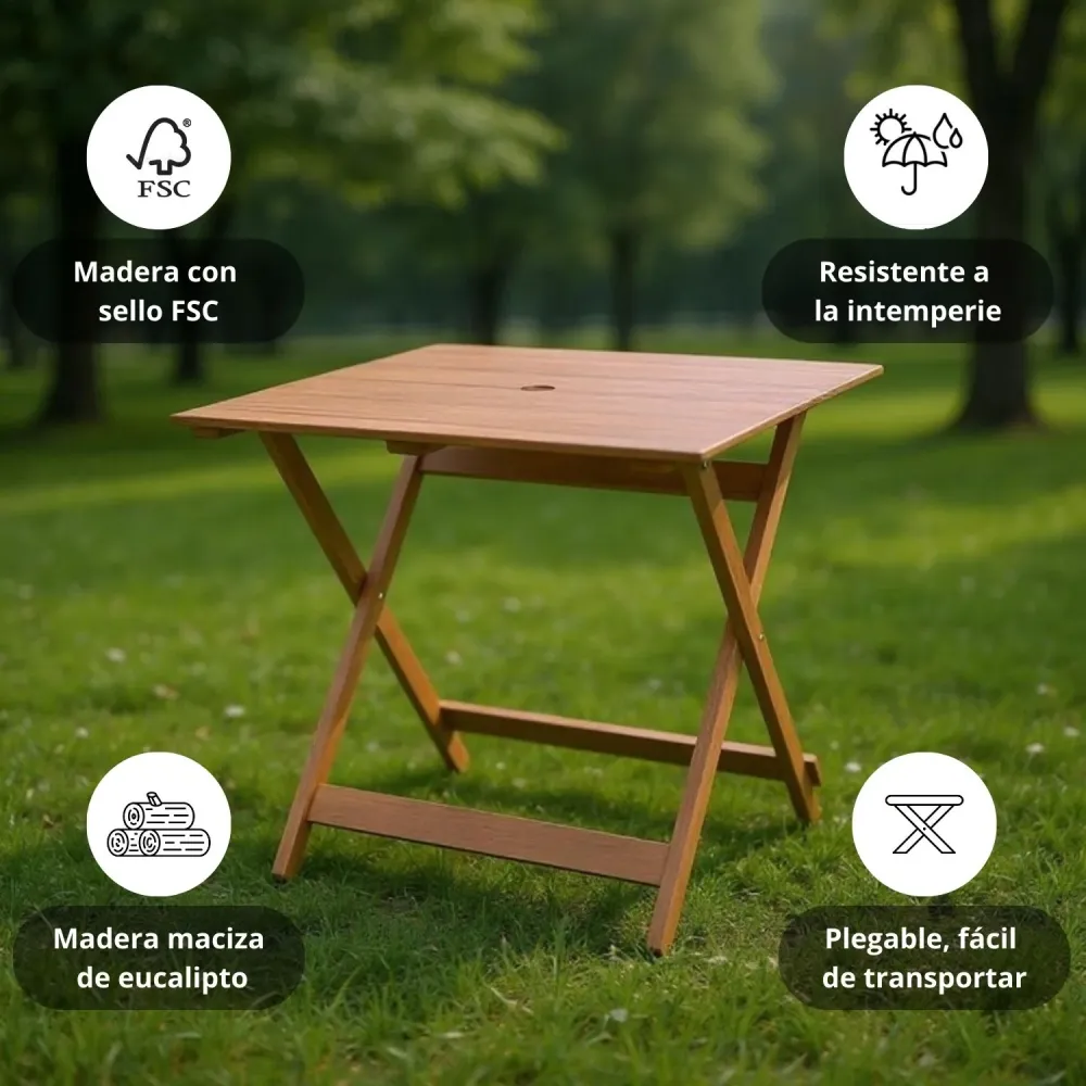 Mesa Plegable Mesa De Madera Plegable Manda