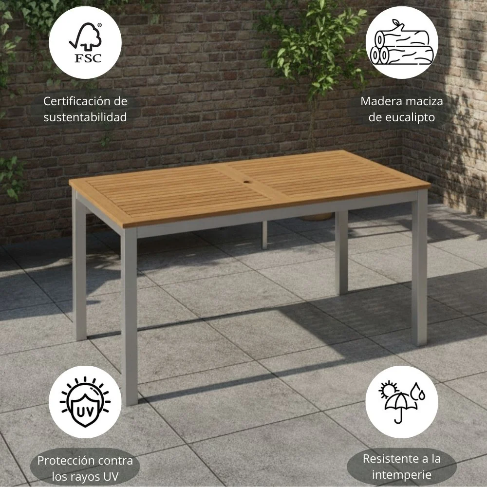Mesa Plegable Mesa De Madera Rectangular Kingsbury Lynx