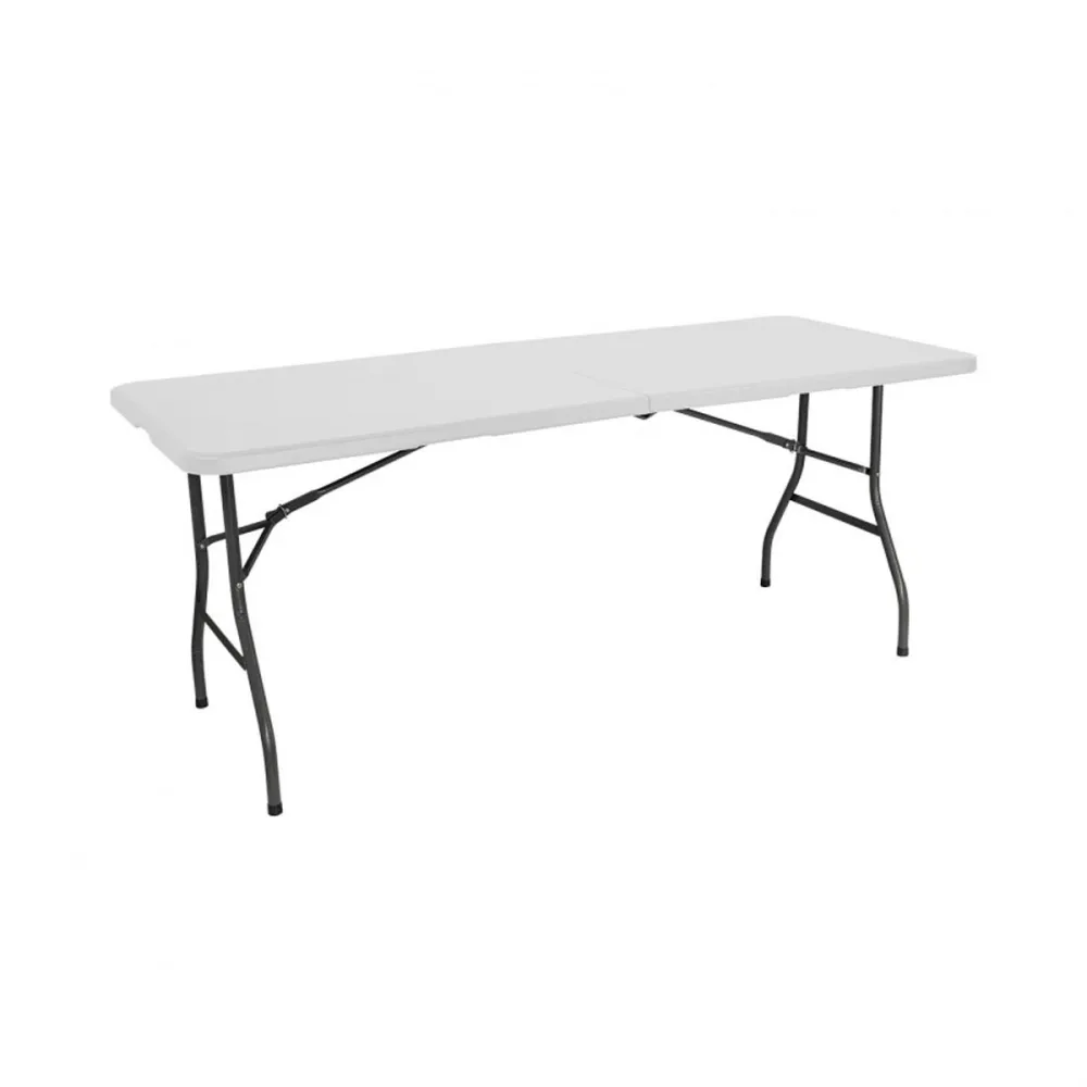 Mesa plegable rectangular de resina 150x70x74cm multiusos,exterior,interior para Terraza y Balcón