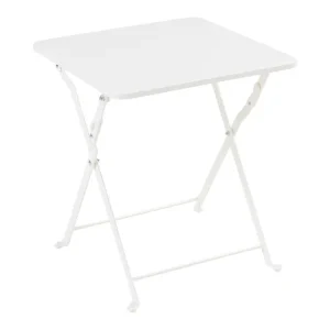 Mesa plegable Vegårshei acero 45x40x40 cm - Blanco en Aluminio Fundido