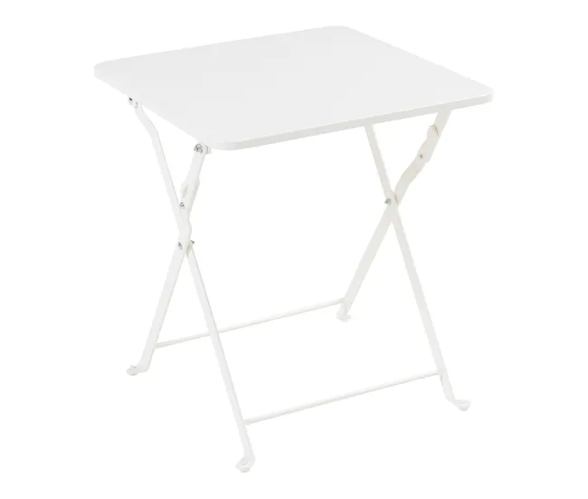 Mesa plegable Vegårshei acero 45x40x40 cm - Blanco en Aluminio Fundido