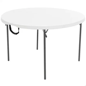 Mesa redonda plegable LIFETIME Ø122 x 74 cm Fácil Almacenamiento