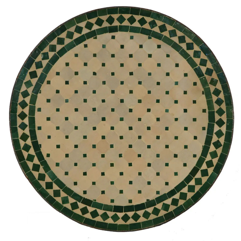 Mesa de terraza 60 cm, mesa mosaico con Vidrio Templado