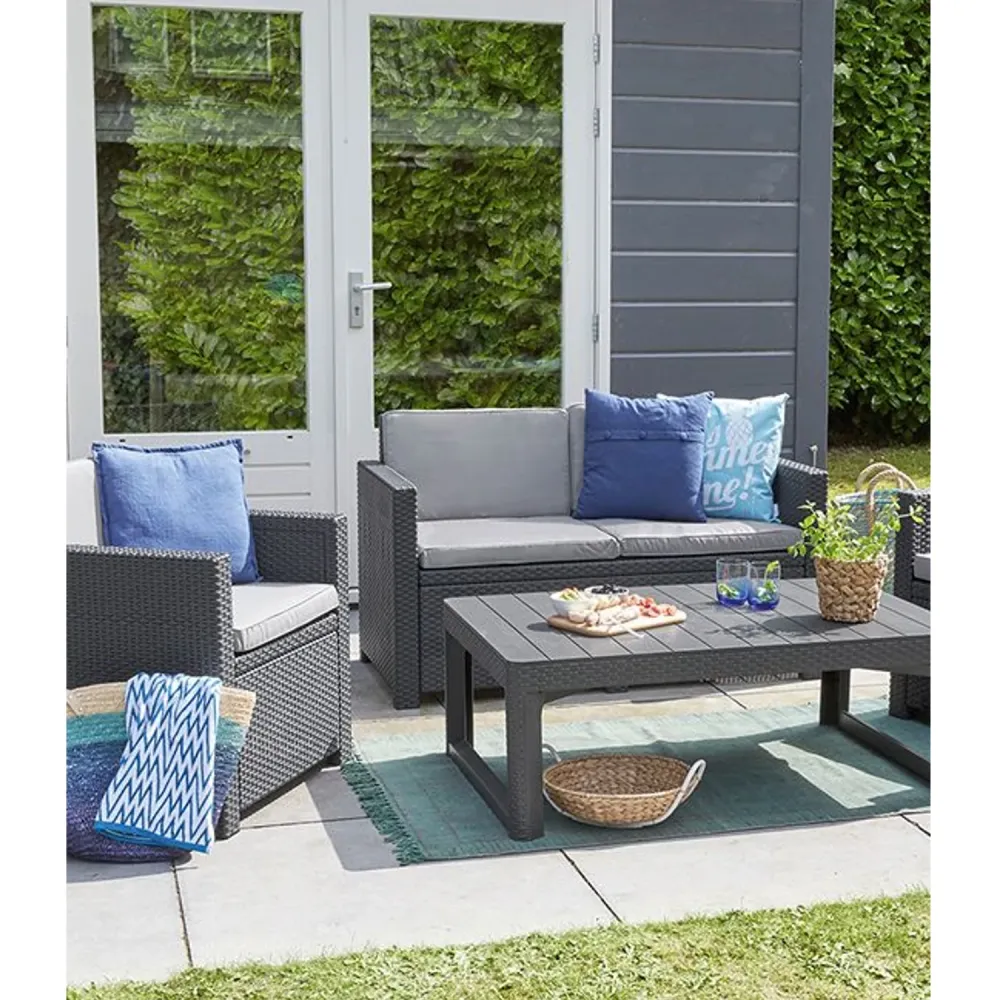 Plegable y Portátil Keter Mesa de jardín de 2 posiciones ajustable en altura