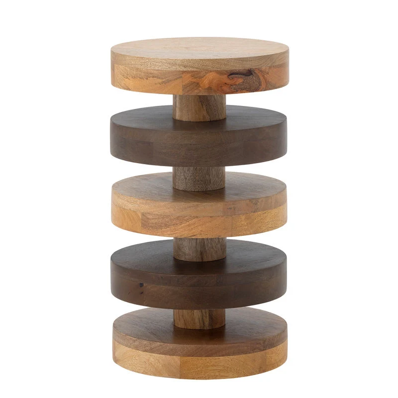 Plegable y Portátil Mesa auxiliar Bloomingville Franka, marrón, madera