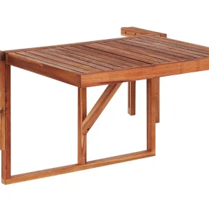 Plegable y Portátil Mesa de balcón udine 70 cm 69 cm madera de acacia marrón