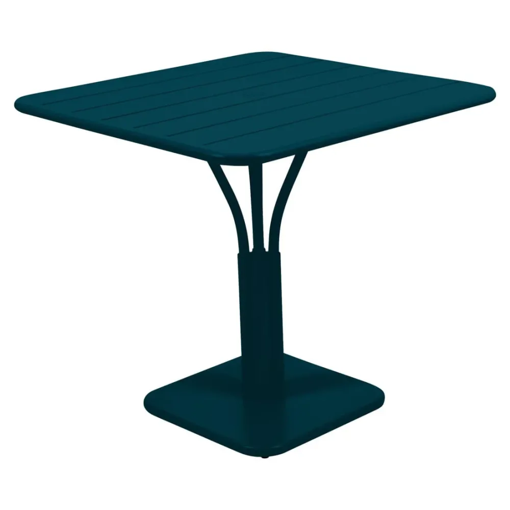 Plegable y Portátil Mesa con pedestal LUXEMBOURG de 80x80cm Nutmeg