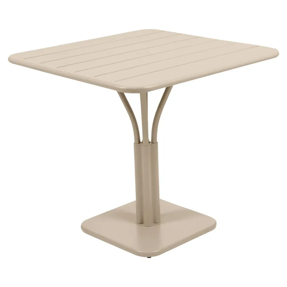 Plegable y Portátil Mesa con pedestal LUXEMBOURG de 80x80cm Nutmeg