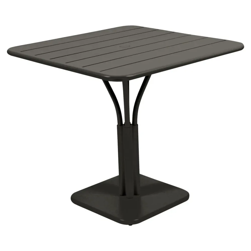 Plegable y Portátil Mesa con pedestal LUXEMBOURG de 80x80cm Nutmeg