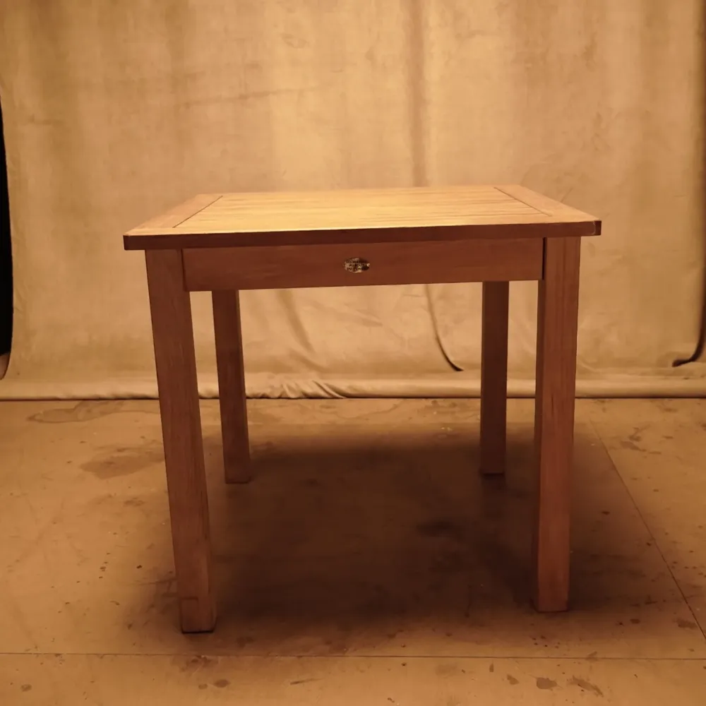 Plegable y Portátil Mesa de exterior de madera 80x80 estilo rústico