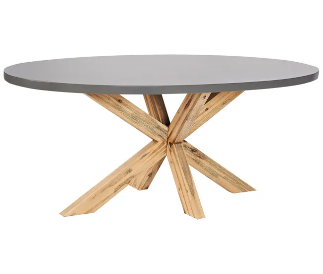 Plegable y Portátil Mesa de jardín 190x100 cm Cemento Gris ORISTANO