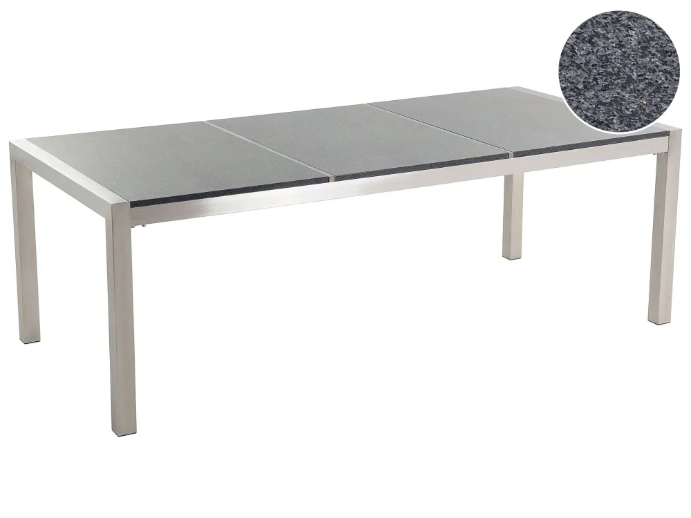 Plegable y Portátil Mesa de jardín grosseto 220 cm 100 cm pulido granito gris