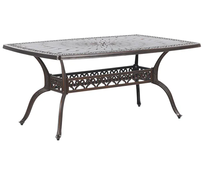 Plegable y Portátil Mesa de jardín marrón 102x165 cm LIZZANO