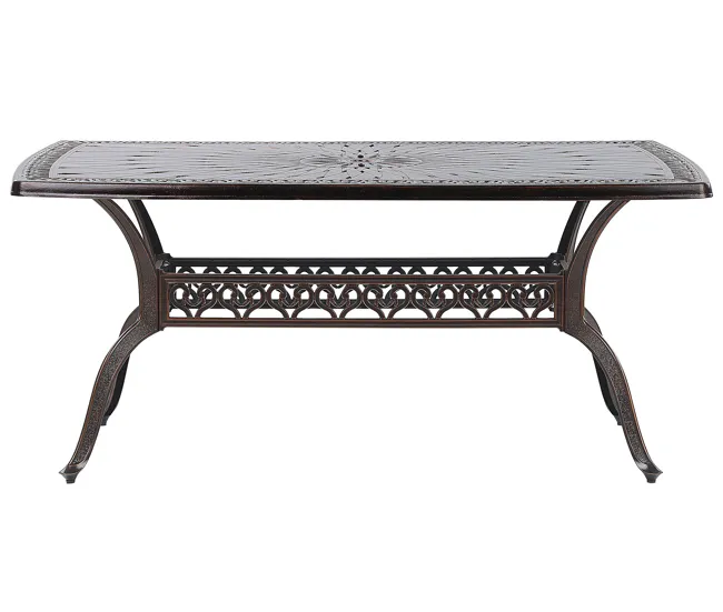 Plegable y Portátil Mesa de jardín marrón 102x165 cm LIZZANO