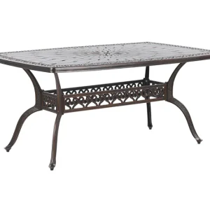 Plegable y Portátil Mesa de jardín marrón 102x165 cm LIZZANO