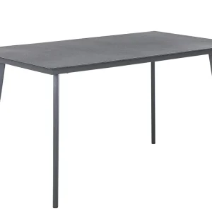 Plegable y Portátil Mesa de jardín mileto 140 cm 80 cm vidrio gris