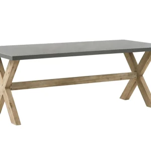 Plegable y Portátil Mesa de jardín olbia 200 cm 100 cm cemento gris
