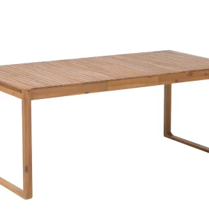Plegable y Portátil Mesa de jardín sassari 180 cm 90 cm madera de acacia marrón