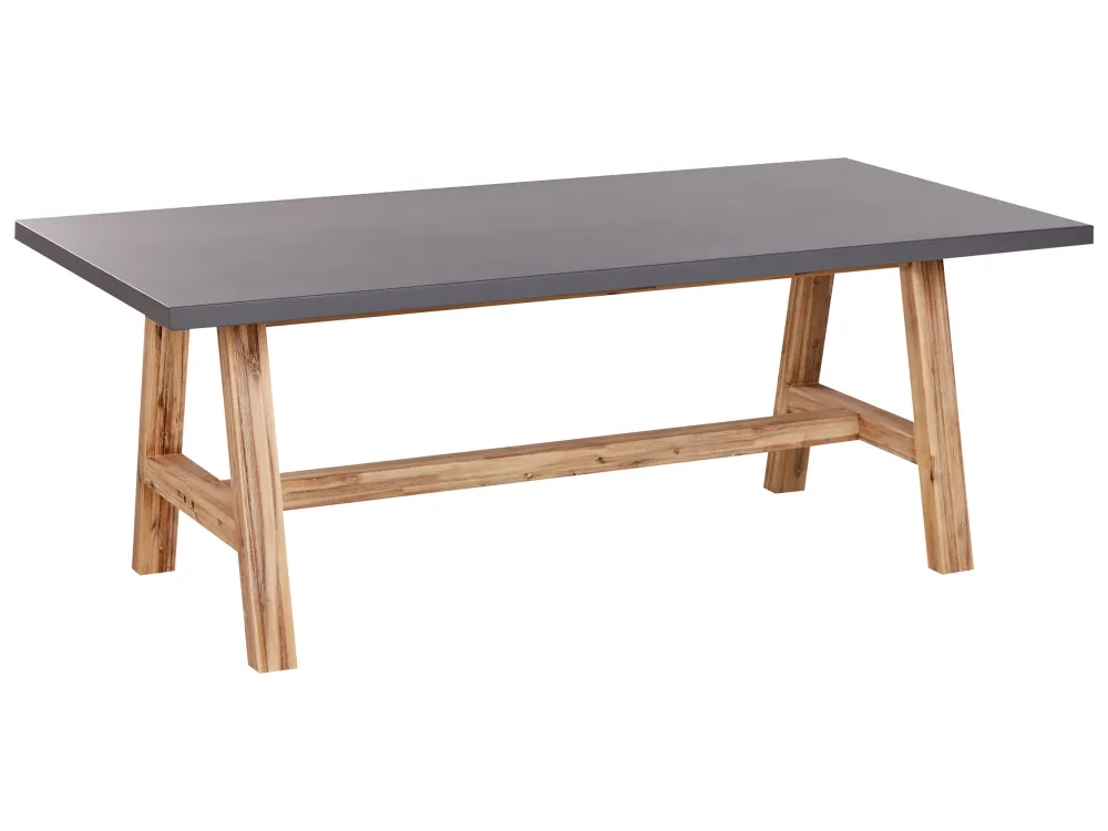 Plegable y Portátil Mesa de jardín tonnare 100 cm 200 cm cemento gris