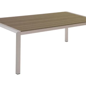 Plegable y Portátil Mesa de jardín vernio 180 cm 90 cm metálico marrón