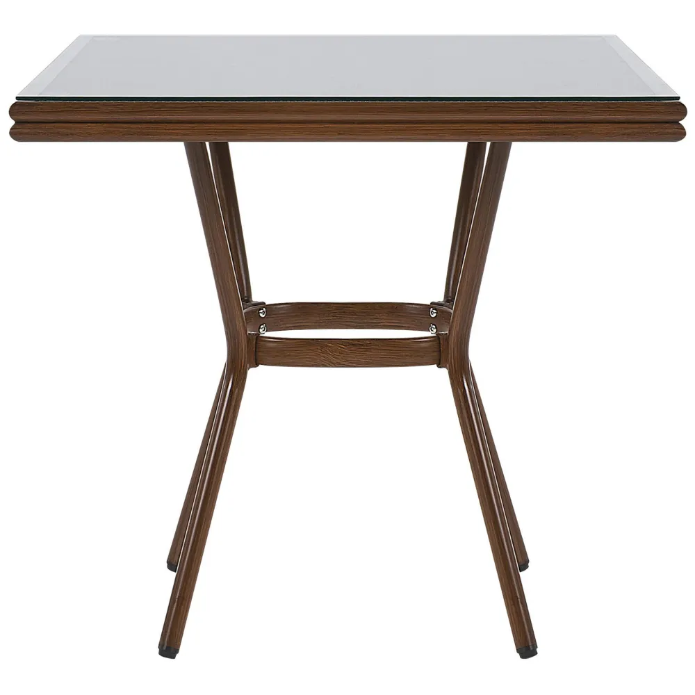 Plegable y Portátil Mesa de jardín vidrio gris caspri