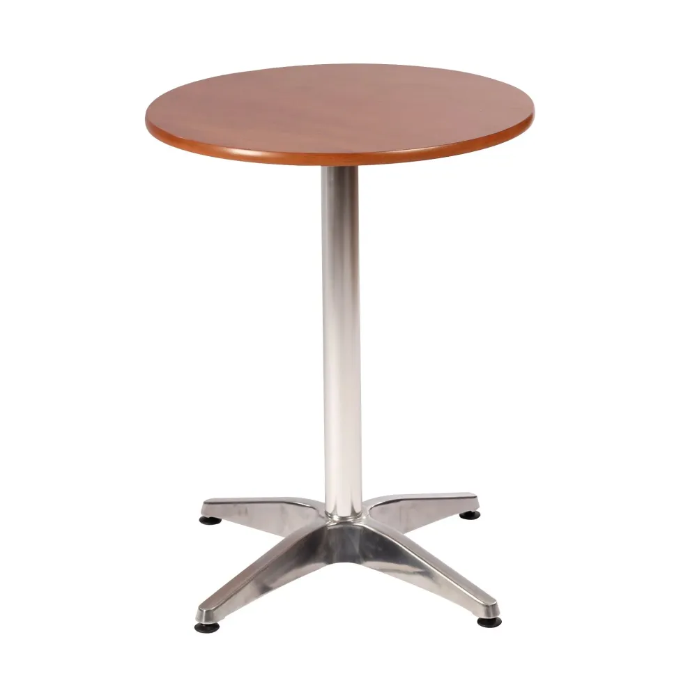 Plegable y Portátil Mesa de Madera London Redonda con Pie de Aluminio