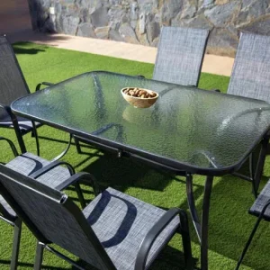 Plegable y Portátil Mesa rectangular de Cristal Templado