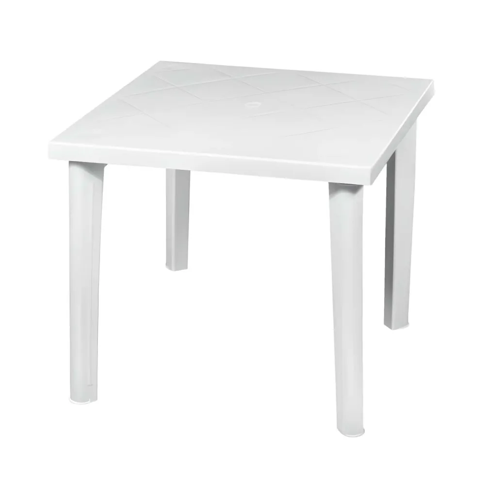 Plegable y Portátil Mesa de resina cuadrada elegia blanca 79x79x72cm o91