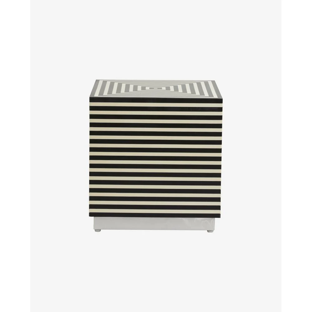 Plegable y Portátil Nordal Mesa de centro /S TAURA-negro/blanco