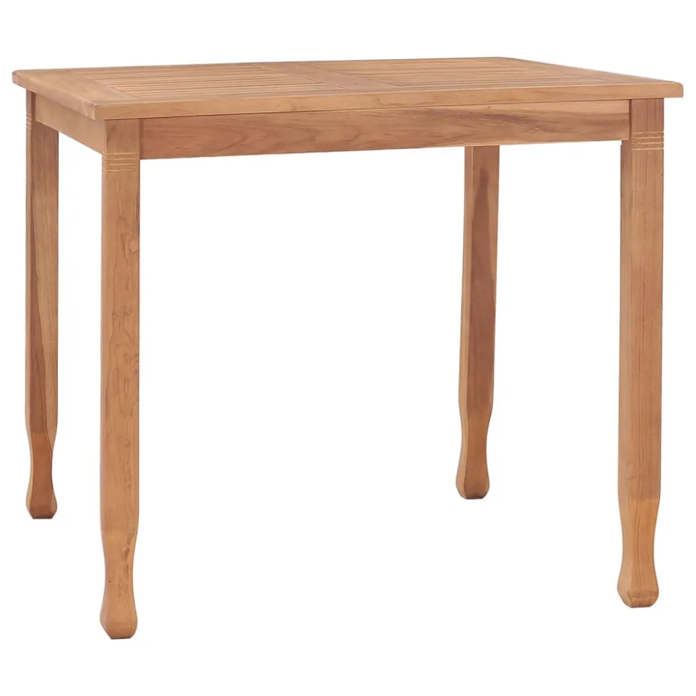 Plegable y Portátil vidaXL mesa de jardín de madera maciza de teca 85x85x75 cm