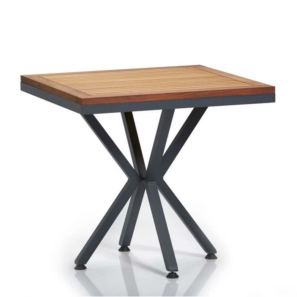 Plegable y Portátil Wellhome mesa de jardín marrón 90x90