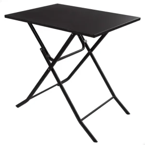 Premium de Aluminio Mesa cuadrada plegable jardín Aktive Negro