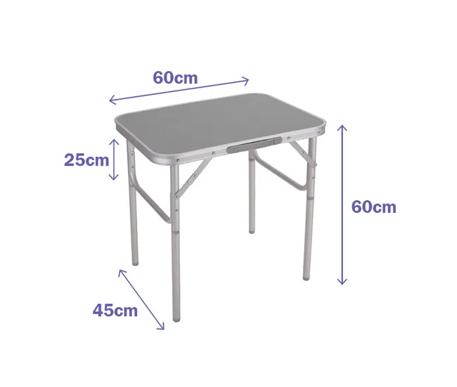 Premium de Aluminio Mesa Plegable Marbueno 53 x 78 x 56 cm