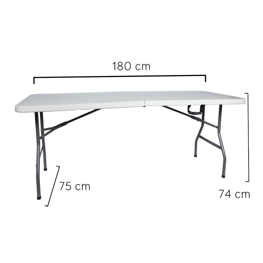 Premium de Aluminio Mesa Plegable Rectangular 180x75x74cm