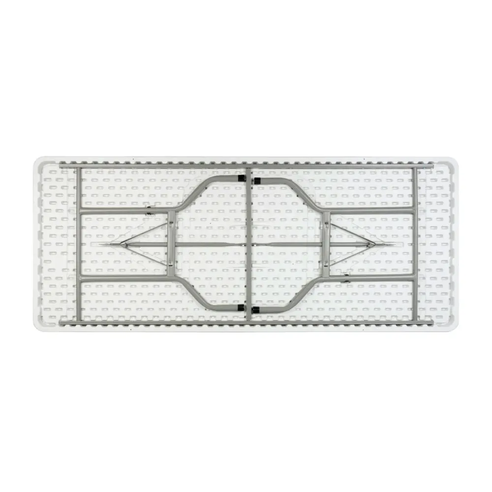 Premium de Aluminio Mesa plegable Zyan rectangular blanco 90x200x74 cm