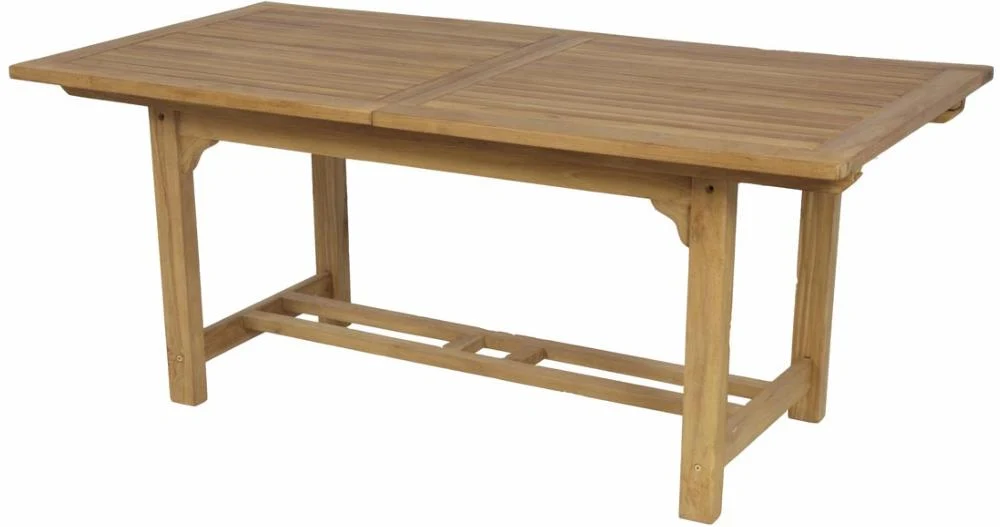 Premium de Aluminio Mesa Teca rectangular extensible Mati 160/210x90 cm