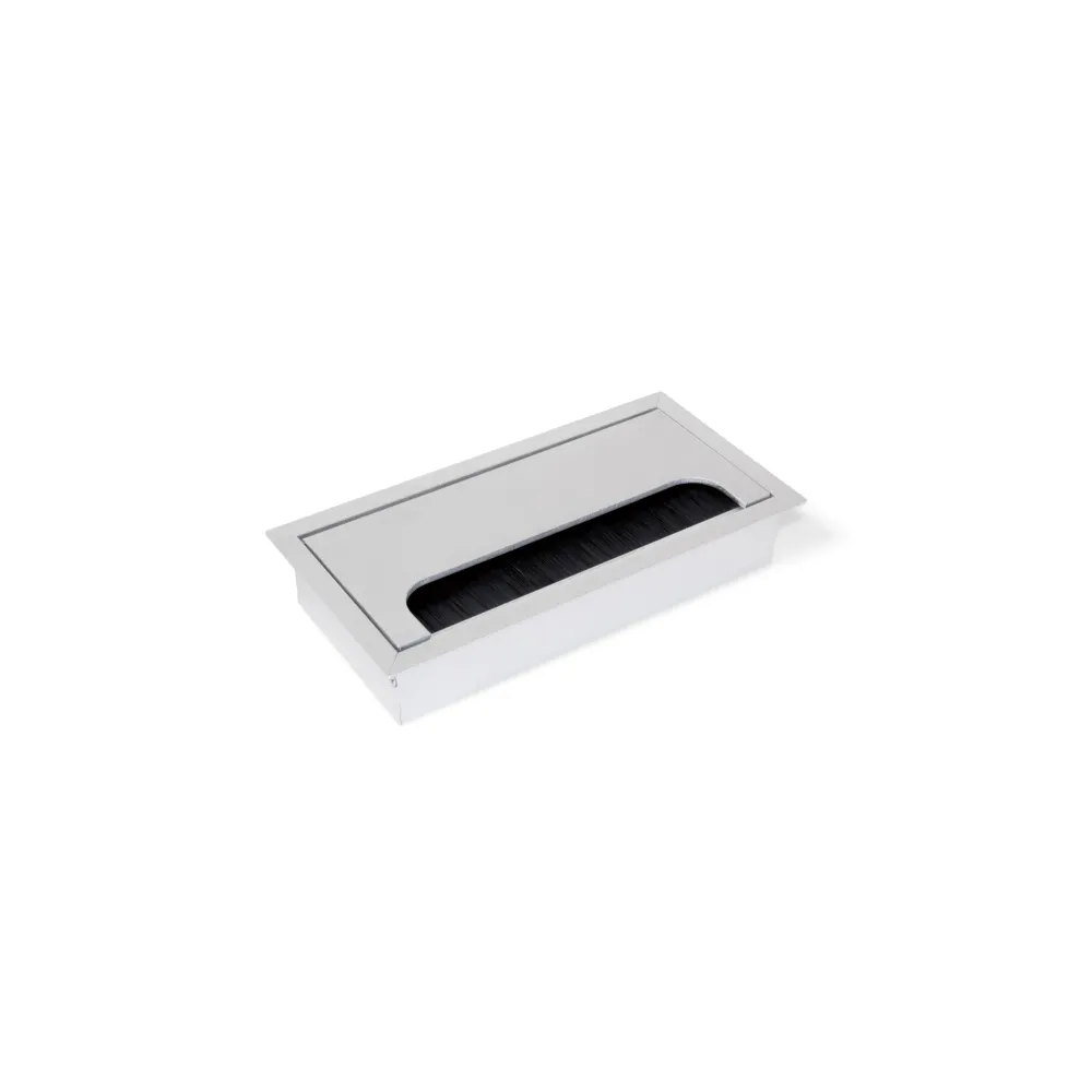 Premium de Aluminio Pasacables quadrum para mesa, rectangular (159x80mm,