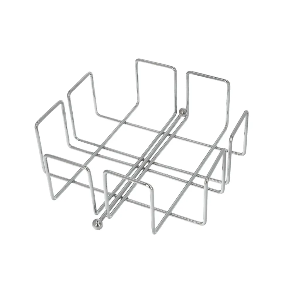 Premium de Aluminio Servilletero Mesa, Acero Cromado Forma Cuadrada Horizontal