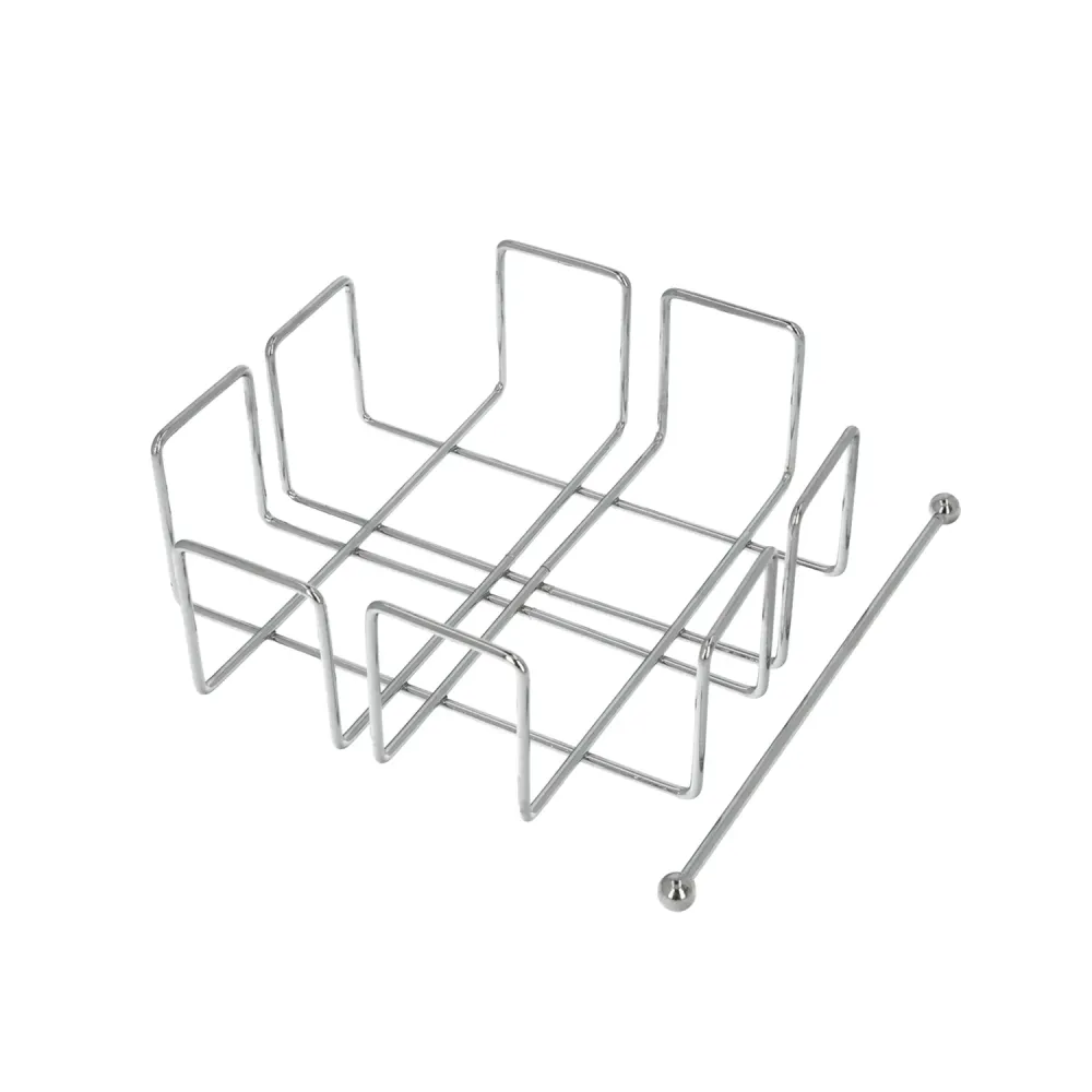 Premium de Aluminio Servilletero Mesa, Acero Cromado Forma Cuadrada Horizontal