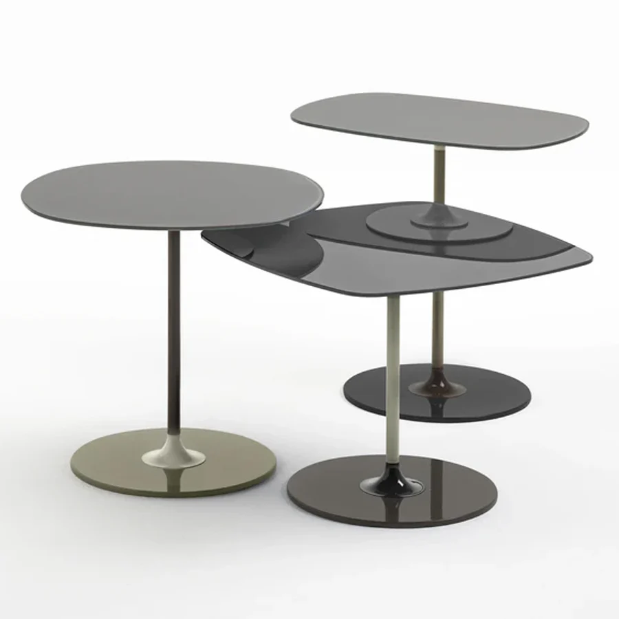Thierry Table Medium Argénteo para Terraza y Balcón