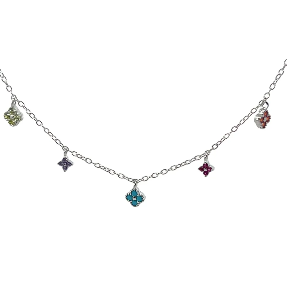 925SL STATION PORTÁTIL FLOWER CZ NECKLACE