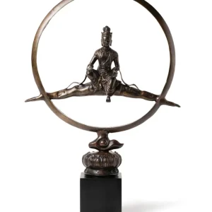 Estatua de bronce Buda Bhumi-sparsa para Jardín y Patio