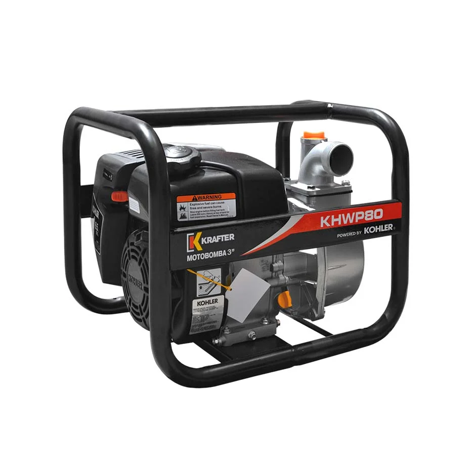 Cultivador Eléctrico Motobomba Gasolina Kohler 3"X3" Caudal 6,5 HP KHWP80