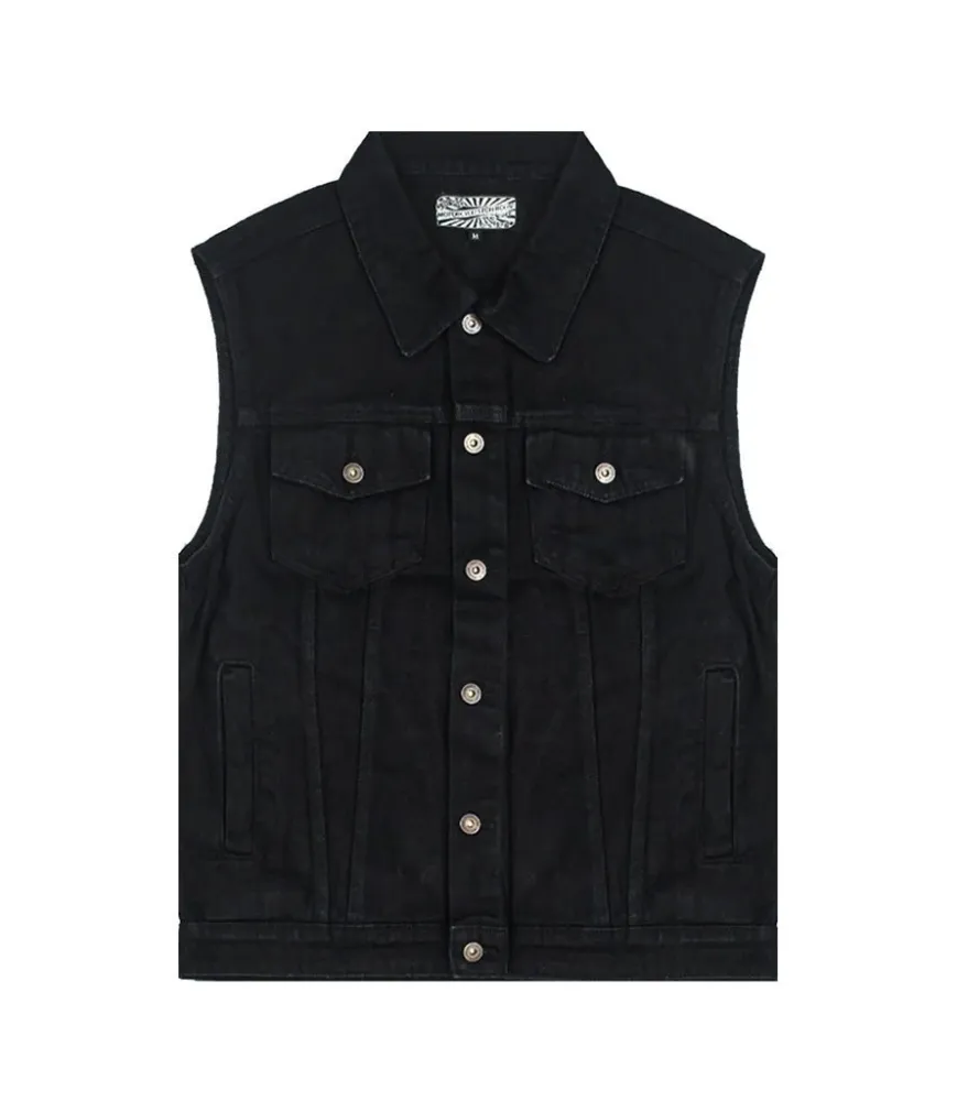 Gilet Moto Jeans Nero - MCS con 1 ño de Garantí