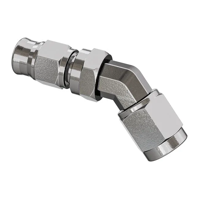 Goodridge, Extremo De Manguera Con Tubo Maleable Giratorio De 45 Grados Para Harley Davidson