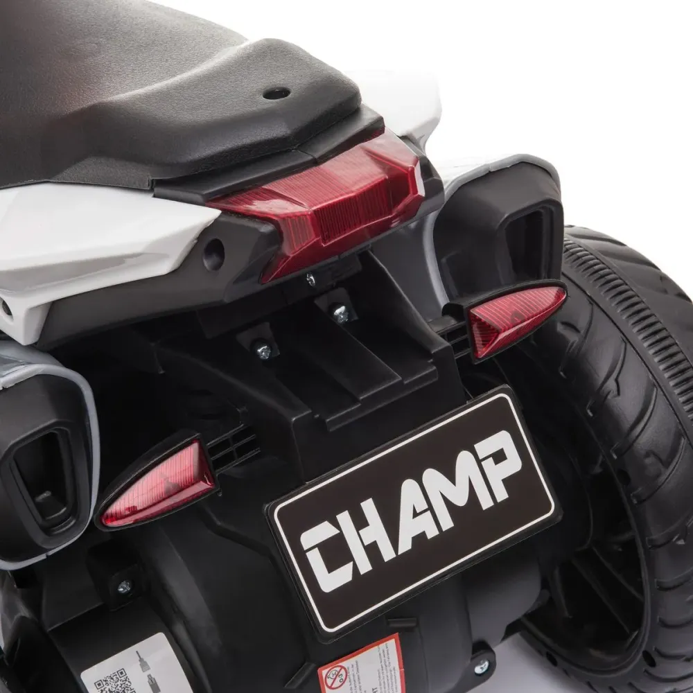 Moto eléctrica Broom Homcom con luces + bocina + música rojo 52x86x42 cm Labranza Eficiente