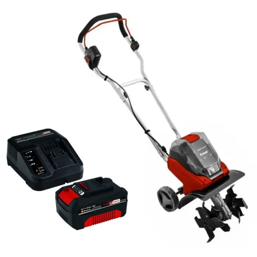 Motocultivador Inalambrico + Starter Kit 4,0 Ah Einhell Ge-Cr-30-Li con 4 Fresas de Acero