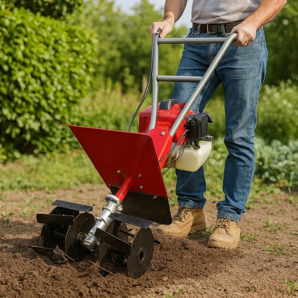 Motocultivador 2 T Jardin Gasolina Rotocultor 2.2kw 7500rpm con Ruedas de Transporte
