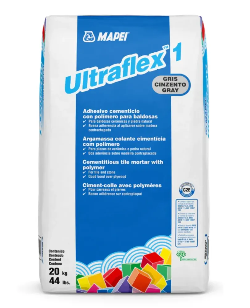 Motor de 4 Tiempos Mortero Con Polimero Gris - Mapei Ultraflex 1 20Kg
