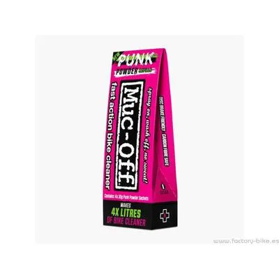 Muc-Off Punk Powder - Limpiador de Motos Pack de 4 Sachet Diseño Compacto